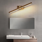 Nordic Minimalist Beechwood Copper Cylinder LED Bathroom Vanity Mirror Front Wall Sconce Lamp For Living Room & Bathroom Lumendat