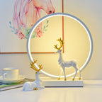 Nordic Creative Circle Deer USB LED Night Light Table Lamp Lumendat