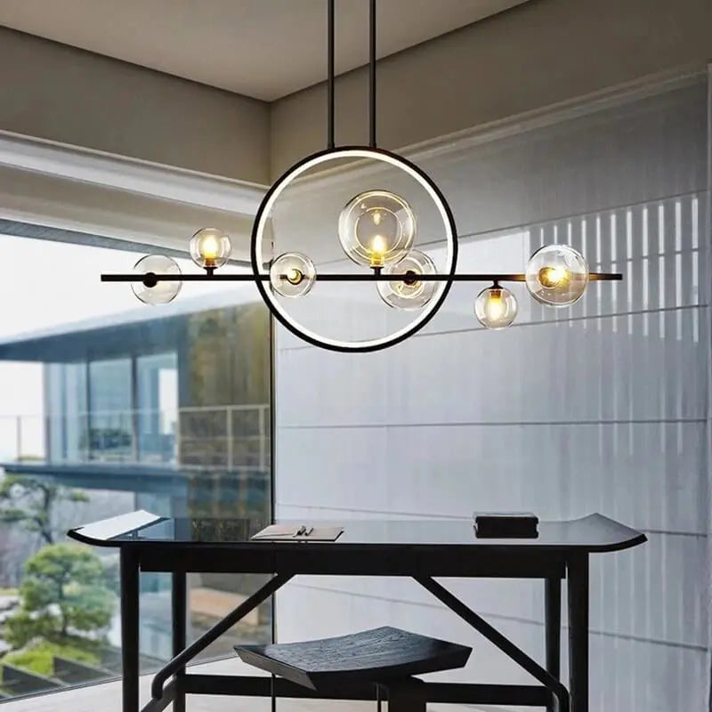 Modern Glass Long Bubble Magic Bean Island Light 7/10 Light Chandelier Lumendat
