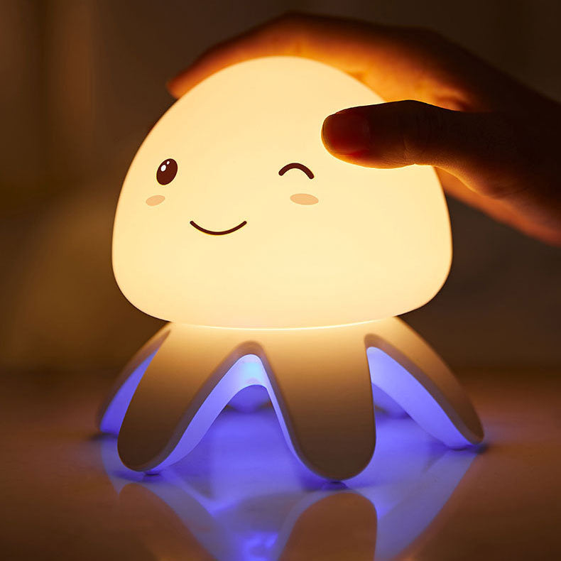 Creative Silicone Jellyfish Music USB Rechargeable Remote Control LED Night Light Table Lamp Lumendat