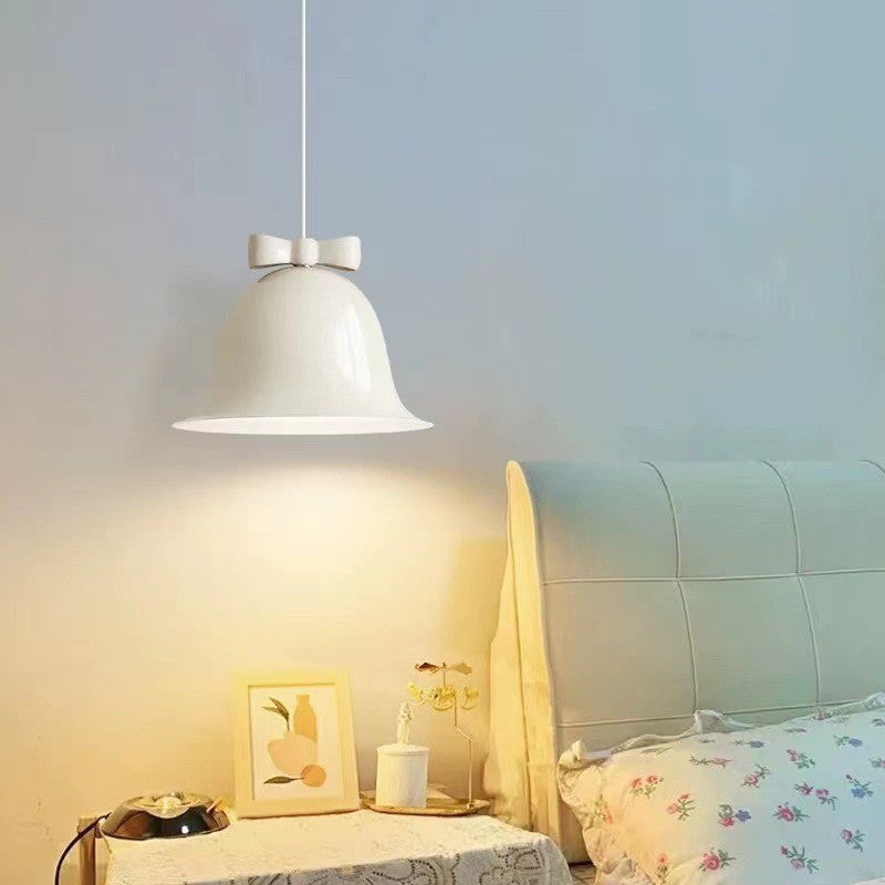 Contemporary Scandinavian Iron Bowknot Bell 1-light Pendant Light for Living Room