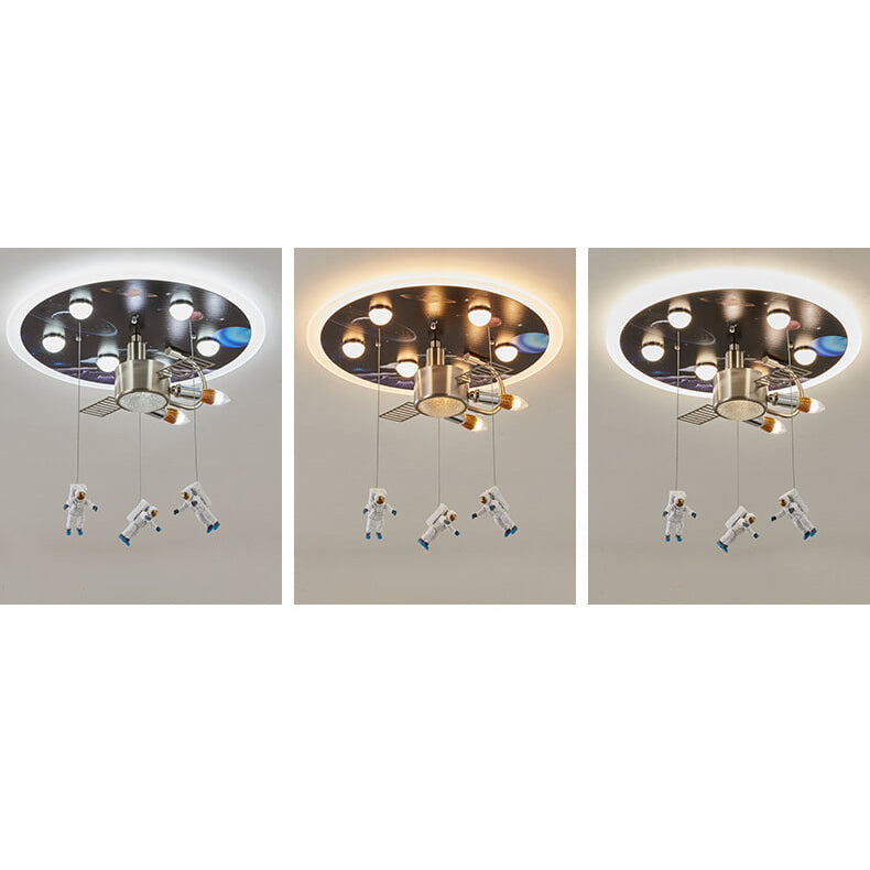 Lumendat Cartoon Creative Astronaut LED Kids Flush Mount Ceiling Light Lumendat