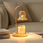 Modern Creative Simple Solid Wood Lily Of The Valley 1-Light Melting Wax Table Lamp Lumendat