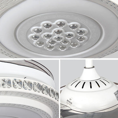 Modern Minimalist Star Piano Design LED Downrod Ceiling Fan Light