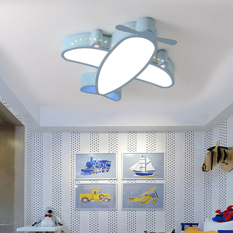 Lumendat Cartoon Creative Luminous Aircraft Design LED Flush Mount Ceiling Light Lumendat