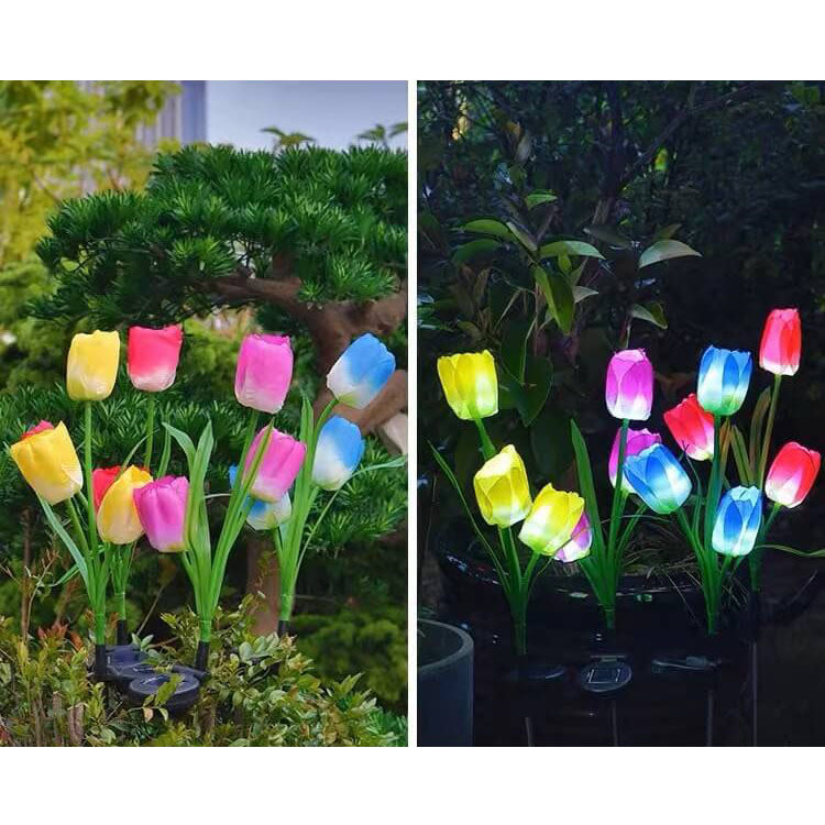 Outdoor Solar Tulip LED Waterproof Lawn Ground Decorative Insert Landscape Light Lumendat