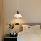Modern Minimalist Glass Hemisphere 1-light Pendant Light BulbSquare