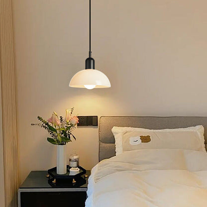 Modern Minimalist Glass Hemisphere 1-light Pendant Light