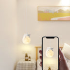 Contemporary Creative Resin Animal Rabbit Moon 1-light Kids Pendant Light for Living Room BulbSquare