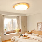 Contemporary Scandinavian Pebble Shape Iron Acrylic LED Flush Mount Ceiling Light for Bedroom BulbSquare