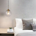 Contemporary Nordic Copper Spherical Glass Shade 1/3/5-light Island Light Chandelier for Dining Room Lumendat