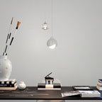 Light Luxury Simple Crystal Ball Metal 2-light Curve Pendant Light