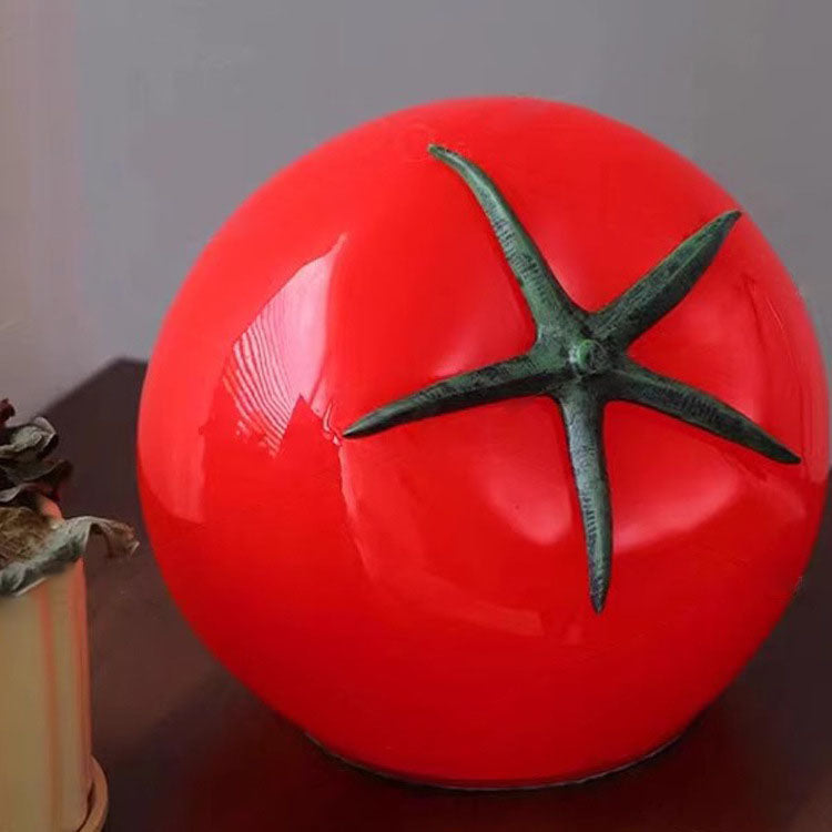Modern Art Deco Resin Tomato Decorative USB LED Table Lamp For Living Room Lumendat
