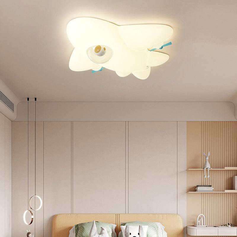 Lumendat Contemporary Creative PE Cartoon Aircraft LED Kids Flush Mount Ceiling Light For Living Room Lumendat
