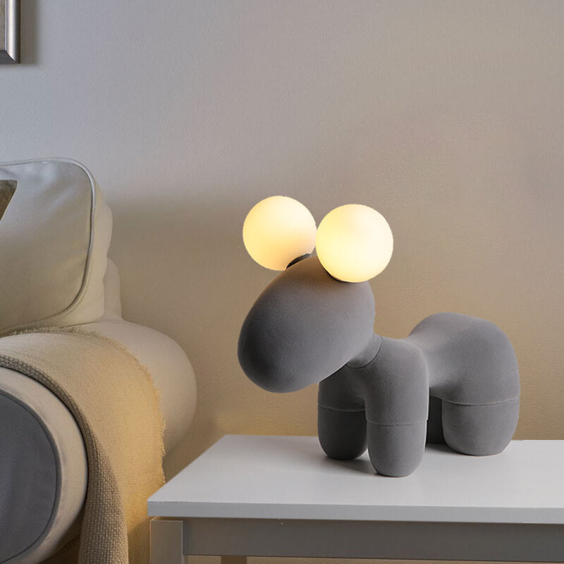 Lumendat Cartoon Creative Pony Plush Resin 2-Light Table Lamp Lumendat