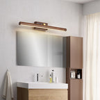 Nordic Minimalist Beechwood Copper Cylinder LED Bathroom Vanity Mirror Front Wall Sconce Lamp For Living Room & Bathroom Lumendat