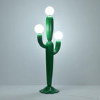 Contemporary Creative Cactus Resin Glass 3-Light Standing Floor Lamp For Living Room Lumendat