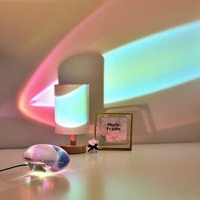 Creative Crystal Projection Angel Eye LED Table Lamp Lumendat