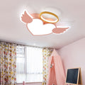 Lumendat Contemporary Creative Kids Love Wings Iron Aluminum Acrylic Silicone LED Flush Mount Ceiling Light For Bedroom Lumendat