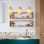 Modern Light Luxury Simple Marble Long Barrel 1-light Pendant Light