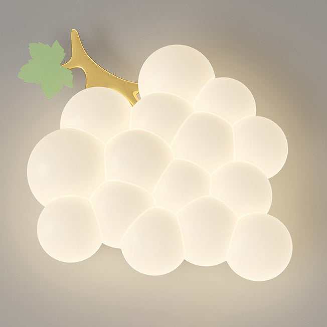 Lumendat Contemporary Creative Kids Grape Iron Plastic LED Flush Mount Ceiling Light For Bedroom Lumendat