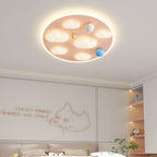 Lumendat Contemporary Creative Kids Iron Acrylic Round Irregular Shape Mouse Cloud LED Flush Mount Ceiling Light For Bedroom Lumendat