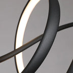 Modern Minimalist Wave Strip Line Iron Aluminium Silica LED Chandeliers Island Light for Dining Room Lumendat
