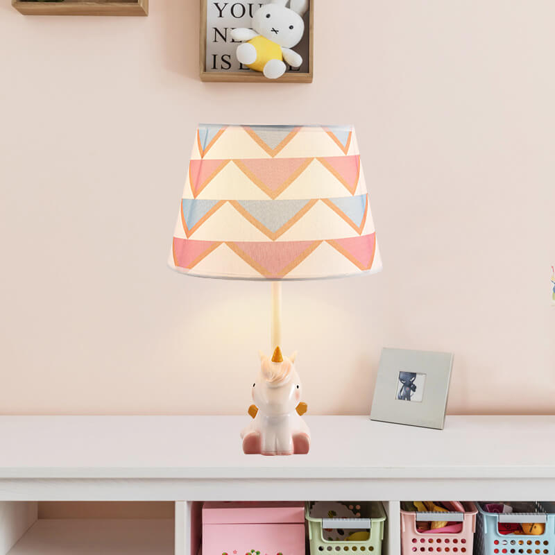 Lumendat Nordic Fun Cartoon Pattern Resin Fabric Children 1-Light Table Lamp Lumendat