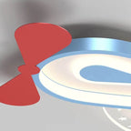 Lumendat Cartoon Creative Aircraft Iron Acrylic Kids LED Flush Mount Ceiling Light Lumendat