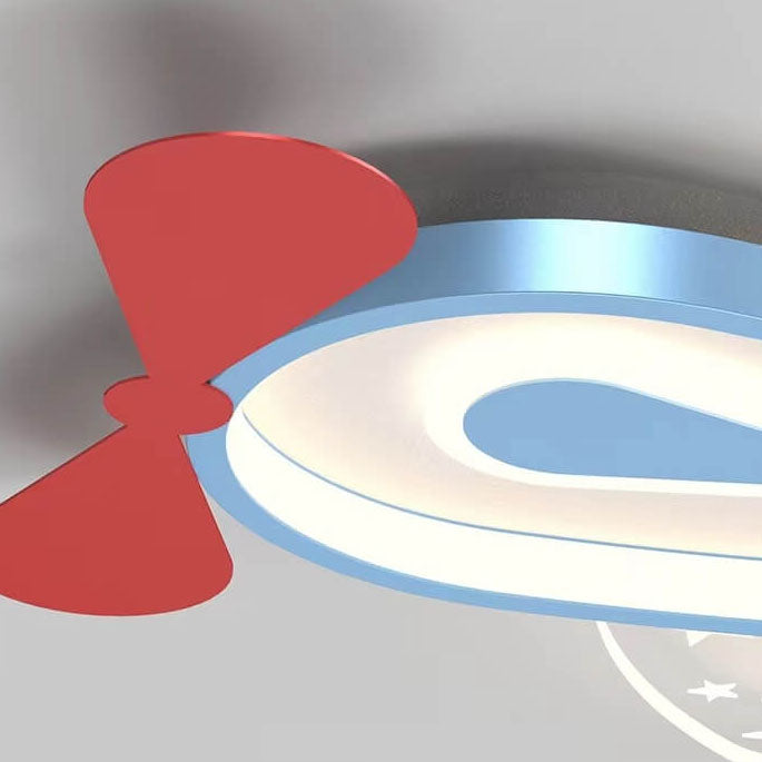 Lumendat Cartoon Creative Aircraft Iron Acrylic Kids LED Flush Mount Ceiling Light Lumendat