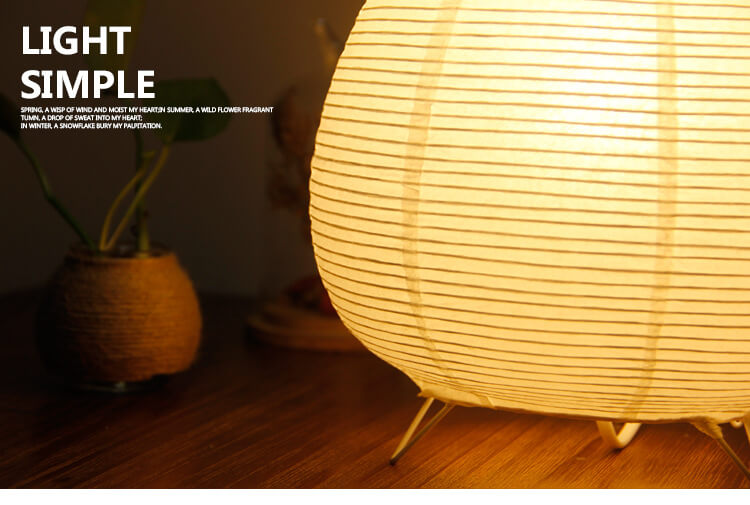 Nordic Minimalist Xuan Paper Lantern 1-Light Table Lamp Lumendat