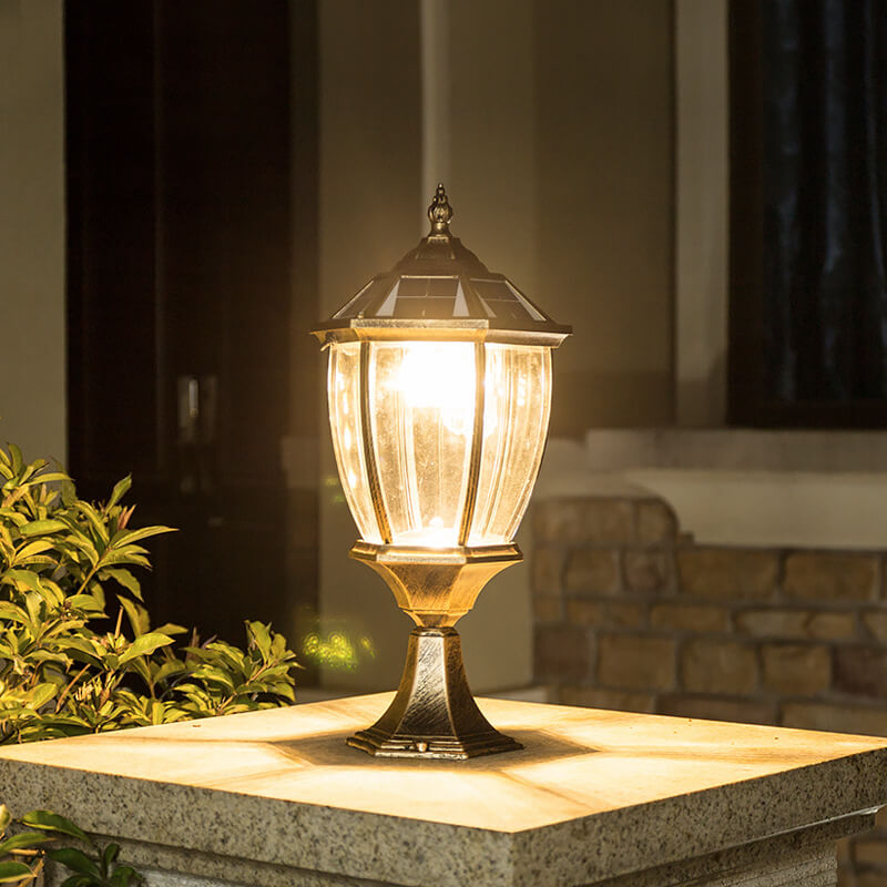 Outdoor Solar Waterproof Aluminum Glass 1-Light Lawn Landscape Light Lumendat