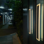Minimalist Outdoor Solar Rectangular Strip Waterproof Patio LED Wall Sconce Lamp Lumendat
