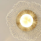 Creative Gold Double Layer Overlap Design LED Semi-flush Mount Light