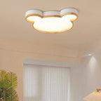 Lumendat Nordic Wood Bear Shape LED Kids Flush Mount Ceiling Light Lumendat
