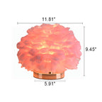 Modern Feather 1-Light Ball-Shaped Table Lamps Lumendat