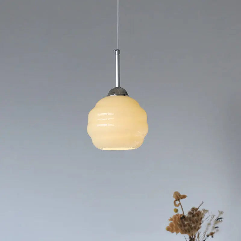 Vintage French Glass Round Tart 1-light Pendant Light modern luxury lighting fixture