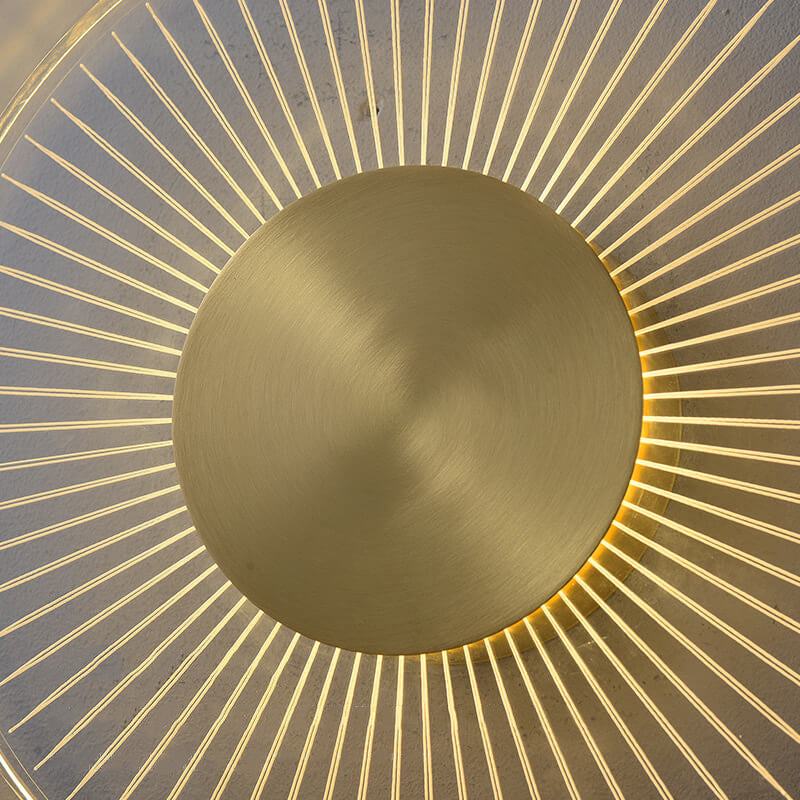 Industrial Full Copper Round Line Design LED Wall Sconce Lamp Lumendat