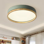 Simple Macaron Round Acrylic LED Flush Mount Ceiling Light BulbSquare