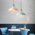 Modern Minimalist Macaroon Iron 1-light Pendant Light BulbSquare