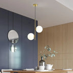 Nordic Minimalist Glass Ball Branch 2-light Chandelier BulbSquare