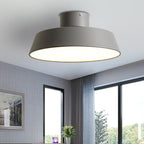 Nordic Minimalist Round Pot Iron LED Flush Mount Ceiling Light BulbSquare