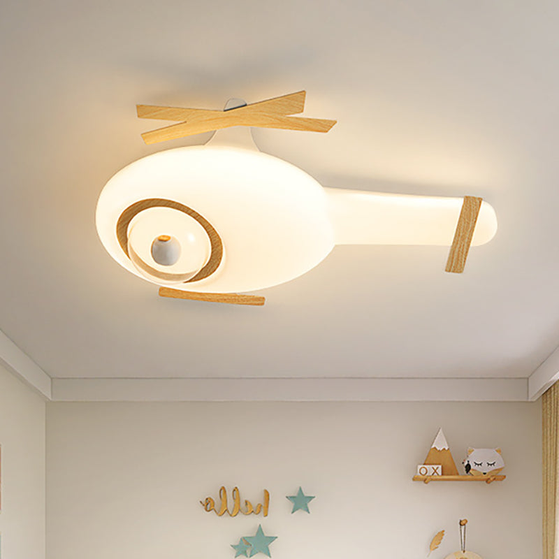 Lumendat Modern Minimalist Kids Airplane Iron PE LED Flush Mount Ceiling Light For Bedroom Lumendat