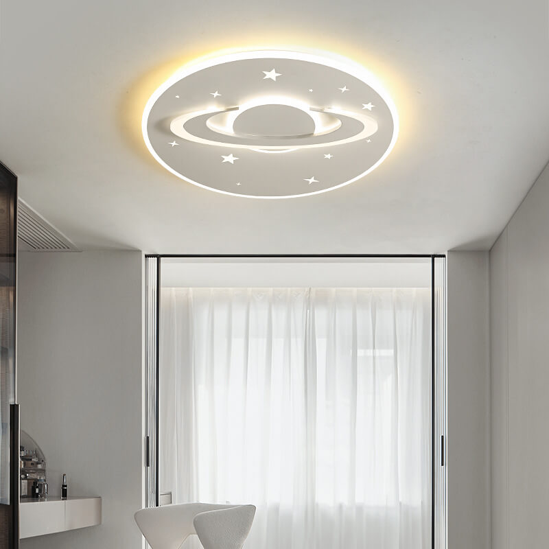 Lumendat Creative Cartoon Planet Star LED Round Flush Mount Ceiling Light Lumendat