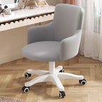 Modern Minimalist Fabric Velvet Nylon Sponge Round Rotatable Desk Chair Backrest Armrest For Home Office DFM-F
