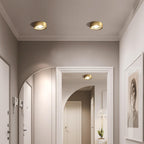 Nordic Light Luxury All Copper Ultra-thin LED Flush Mount Light BulbSquare