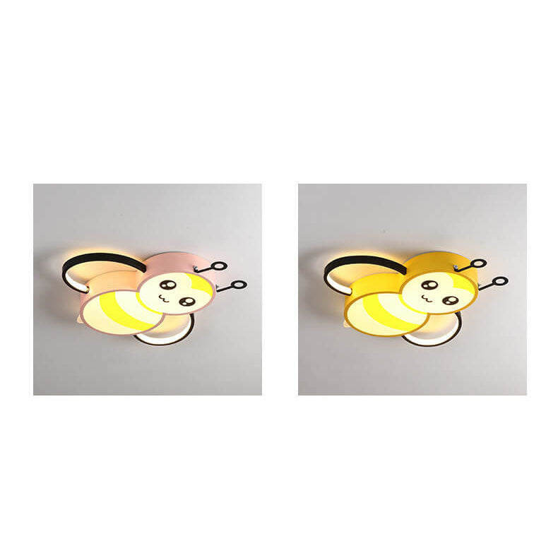 Lumendat Cartoon Creative Bees Acrylic Iron LED Flush Mount Ceiling Light Lumendat