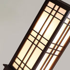 Traditional Chinese Rectangular Parchment Wood 1-Light Standing Floor Lamp For Entertainment Rooms Lumendat