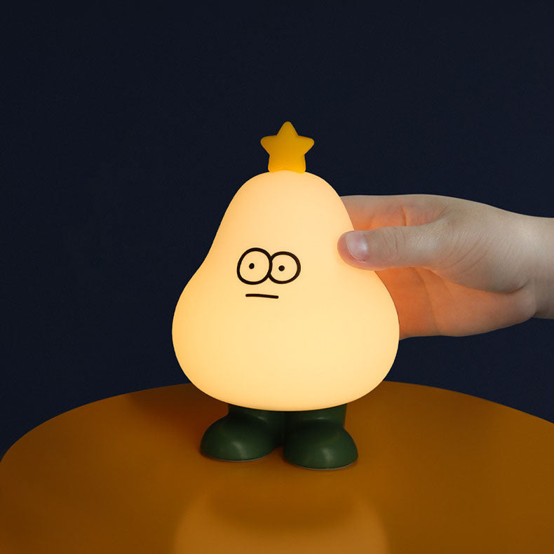 Lumendat Creative Cartoon Pear Silicone Timing LED Night Light Table Lamp Lumendat