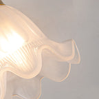 European Vintage Floral Copper Glass 1-Light Wall Sconce Lamp Lumendat